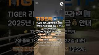 TIGER 리츠부동산인프라 25년 6월 배당 지급 안내