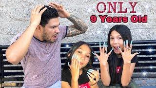 TXUNAMY GETS SUPER LONG ACRYLIC NAILS (First Time) | Familia Diamond