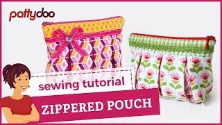 zippered pouch sewing video tutorial by pattydoo