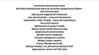 SAP - Basis