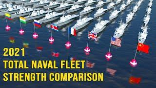 2021 Total Naval Fleet Strength Comparison | Naval Power Comparison