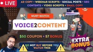 Voice2Content Review | Voice2Content Demo | Voice2Content Bonus 