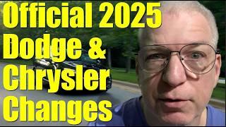 2025 Chrysler and Dodge changes - they’re official!