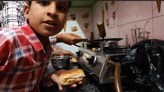 Making burger at home  ( by sahil joshi)