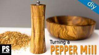 Turning a  Pepper Mill