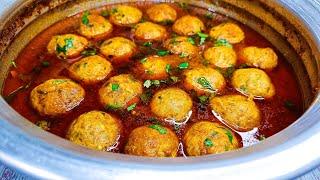 Chicken Kofta Curry Recipe | Keema Kofte Recipe | Chicken Meatball Recipe | Restaurant Style |