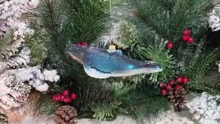 Humpback Whale - Glass Christmas Ornament