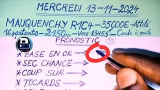 Pronostic quinte du Mercredi 13/11/2024