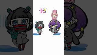 サブリナとにゃみのワイワイ劇場。四コマ漫画のアニメーション　第6話  　四コマは、Instagramにて投稿してます。#あとらす工房　#オリジナルキャラクター#四コマ漫画　@atoras_koubou