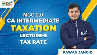 CA INTER TAX (Lecture-5) Tax Rate  ( Tax Rate For Assessment Year 2025-26)