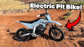 FIRST TIME RIDING ELECTRIC PIT BIKE!!!