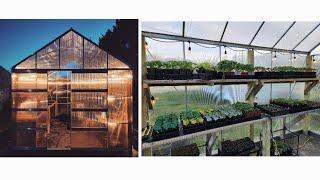 GREENHOUSE TOUR:  Harbor Freight greenhouse kit, modifications, and useful heating elements