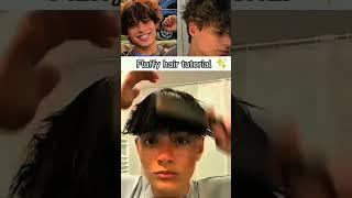 Fluffy hair tutorial for boys #hairstyle #lookmax