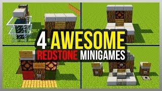 ️ 4 AWESOME Minecraft Redstone Minigames! (Tutorials Included)