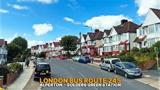 Northwest London Bus Journey: Upper deck views aboard Bus Route 245 from Alperton to Golders Green 