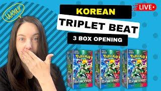 Opening 3 NEW Korean Triplet Beat Korean Boxes! [트리플렛비트] | Pokemon TCG