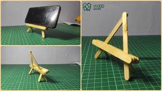 DIY Popsicle Stick Mobile Holder | Popsicle stick crafts