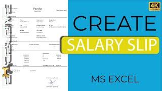 Creating a Salary Slip / Payslip in Excel | Step-by-Step Payroll Tutorial