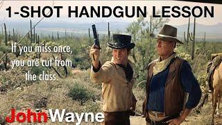 John Wayne's 1-Shot Handgun Lesson ~ Rex Reviews