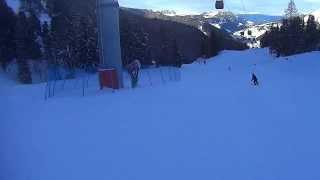 Skiing High Speed (90kmh) from Dentercepies to Selva 2014 HD