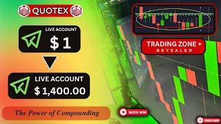 "From $1 to $1400.00: Mastering Compounding & Candlestick Psychology" | Quotex