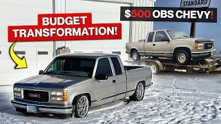 $500 Facebook Marketplace Score! Super Clean OBS GMC! Budget Daily Driver Transformation!