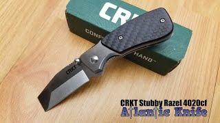 CRKT COMPACT STUBBY RAZEL CARBON FIBER FOLDING KNIFE 4020CF