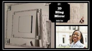 DIY: Bling 3D Mirror| Wall Decor| Dollar Tree