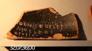 0047 Ostracism voting ballot (ostraca) with name "Themistokles" Themistocles