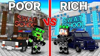 Mikey Poor vs JJ Rich S.W.A.T. School in Minecraft (Maizen)