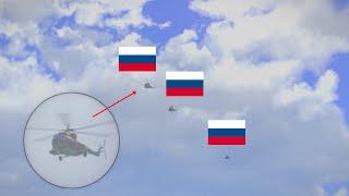 Several helicopters transporting Russian officers were shot down/Military Simulation