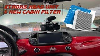 XTRONS Touchscreen Radio Head Unit & New Cabin Filter Install on my Fiat 500 Abarth!