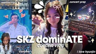 STRAYKIDS CONCERT VLOG: dominATE tour, exploring seattle, freebies, boba, concert outfit ˚｡⋆୨୧˚