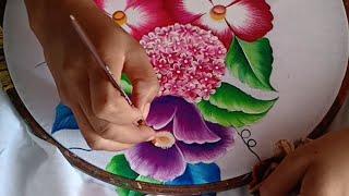 Tutorial painting pillow cover design.ll Easy flower painting tutorial.ll Mo. 8793936136