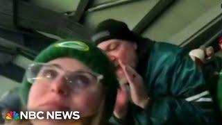 Eagles fan fired after misogynistic tirade caught on camera