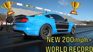 New Mustang S550 World Record! 7.05@199MPH & 7.14@ 200MPH !! ONLY S550 Trapping 200 MPH!