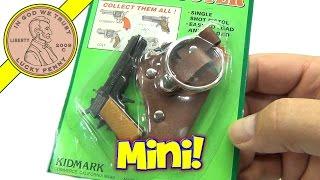 Mini Cap Shooter Single Shot Pistol Toy Cap Gun With Key Ring Holster, Kidmark