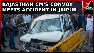 Rajasthan CM's Convoy Meets Accident In Jaipur | Many Vehicles Involved In High Speed Crash