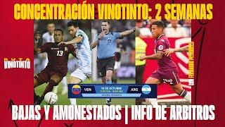 CONCENTRACIÓN VINOTINTO: 2 SEMANAS PARA EL REENCUENTRO | ¿CONVOCATORIA AMPLIA? | BAJAS IMPORTANTES