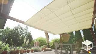 SlideCanopy - Retractable awning, Pergola canopy, Roof system, Patio covers,  Slide on cable canopy