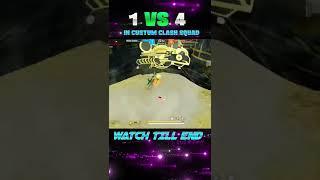 || 1 vs 4 In Custum Gameplay || Best Gameplay ||    #shorts #shorts #freefire #custom #1vs4