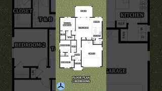 3 bedroom floor plan #floorplan #houseplan #housedesign