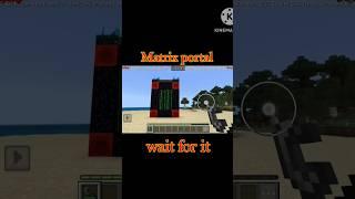 I made obsidian matrix portal in Minecraft  #shorts