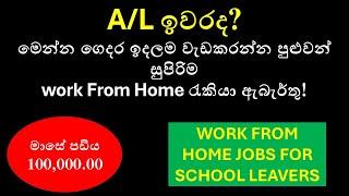 Work From Home Jobs for School Leavers in Sri Lanka | Earn Money Online