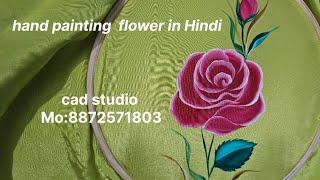 hand painting on crape fabric