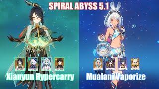 C0 Xianyun Hypercarry & C0 Mualani Vaporize | Spiral Abyss 5.1 | Genshin Impact