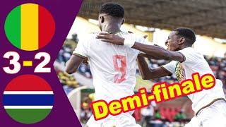 Mali  Gambie 3 - 2 Résumé de la rencontre - Demi-finale Tournoi UFOA / A U17 2024