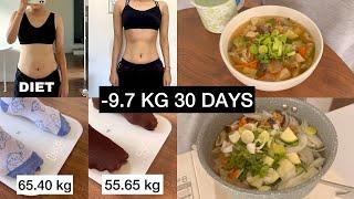 i lost 9.7 kg in 30 days + diet routine & full healthy recipes 