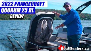 2022 Princecraft Quorum 25 RL #boatreview #pontoonboat