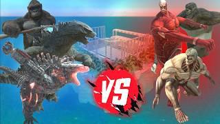 Godzilla Monsterverse vs Attack on Titan - Monster Battle ARBS